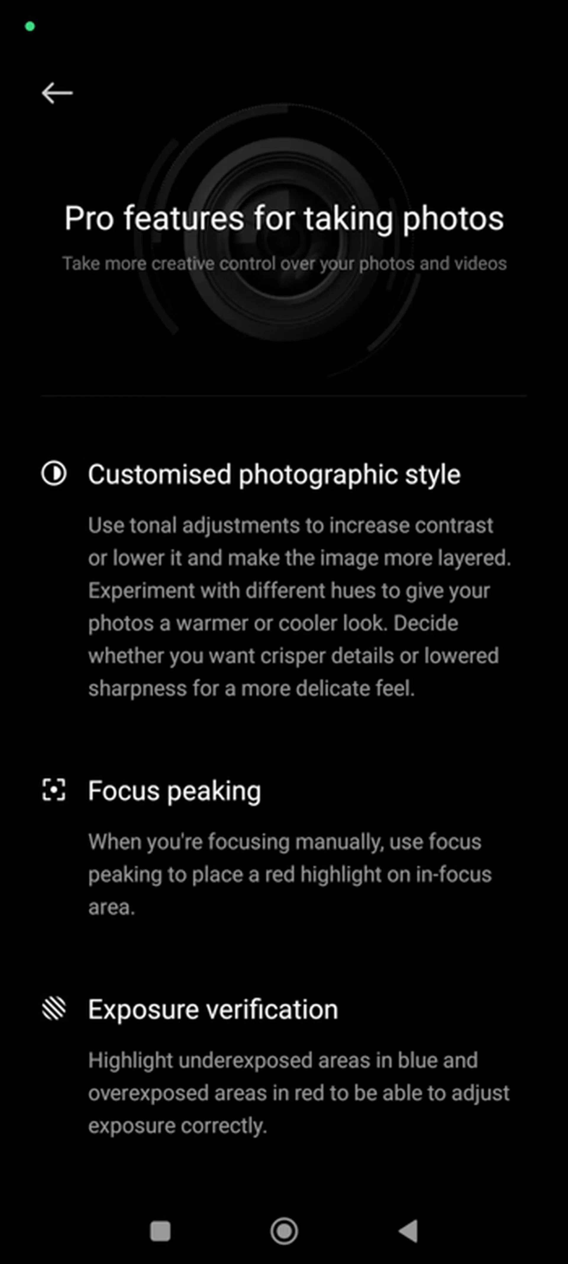 Custom Photographic Styles.