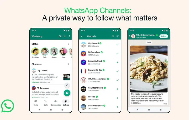 WhatsApp launches Channels feature.