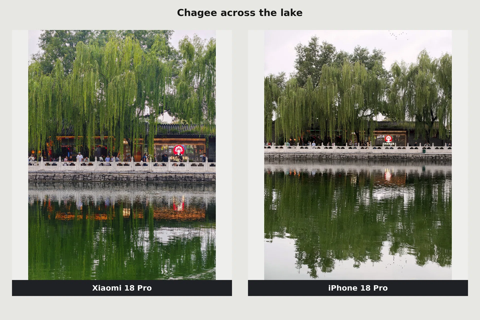 Xiaomi 18 Pro vs iPhone 18 Pro Chagee photo