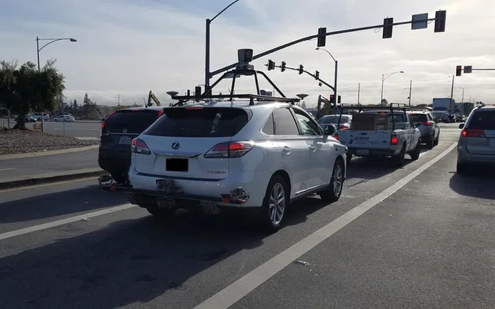 Apple's test cars are using off-the-shelf equipment for testing. 