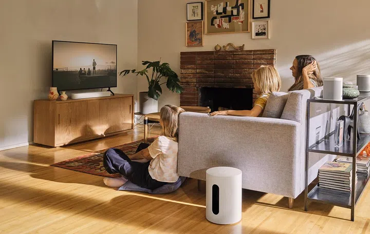 Sonos Sub Mini (foreground, bottom).