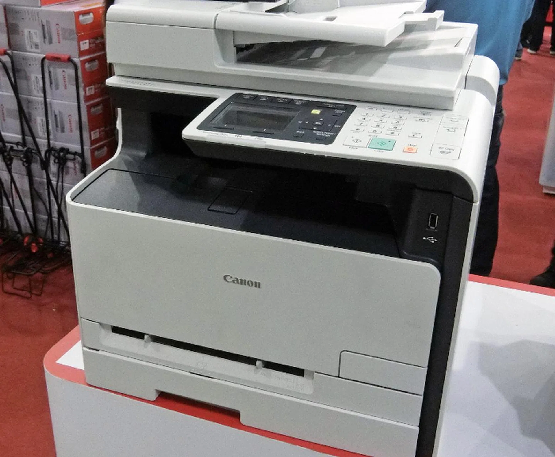 Looking for a laser printer instead? There's the imageCLASS MF8280Cw, which has print, copy, scan, and fax capabilities. It can print both mono and color documents at 14ppm and has a 50-sheet automatic document feeder (ADF). Price? $649.