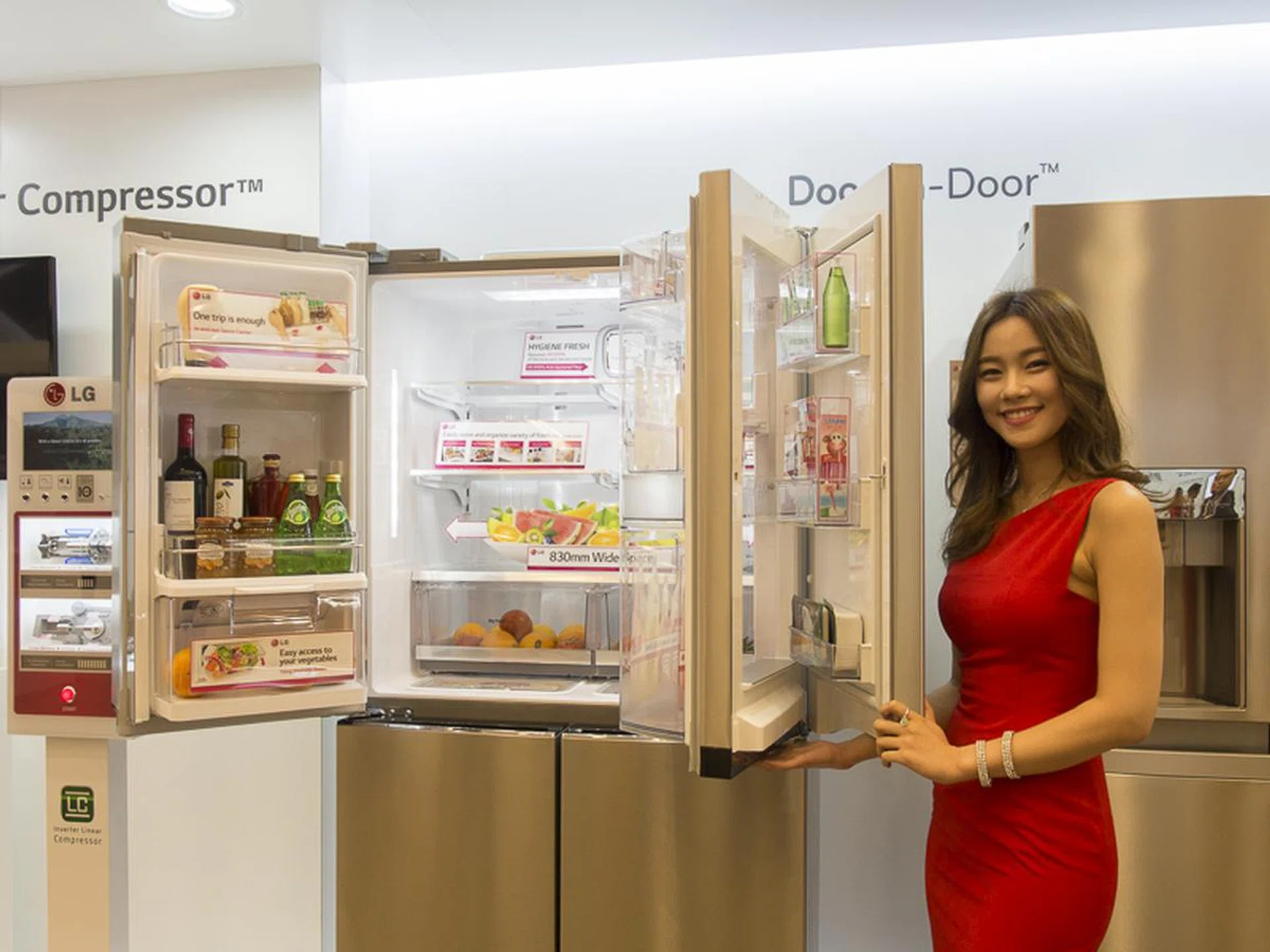 Multiple doors means you exposure less of the fridge to the outside air, preventing cold air loss.