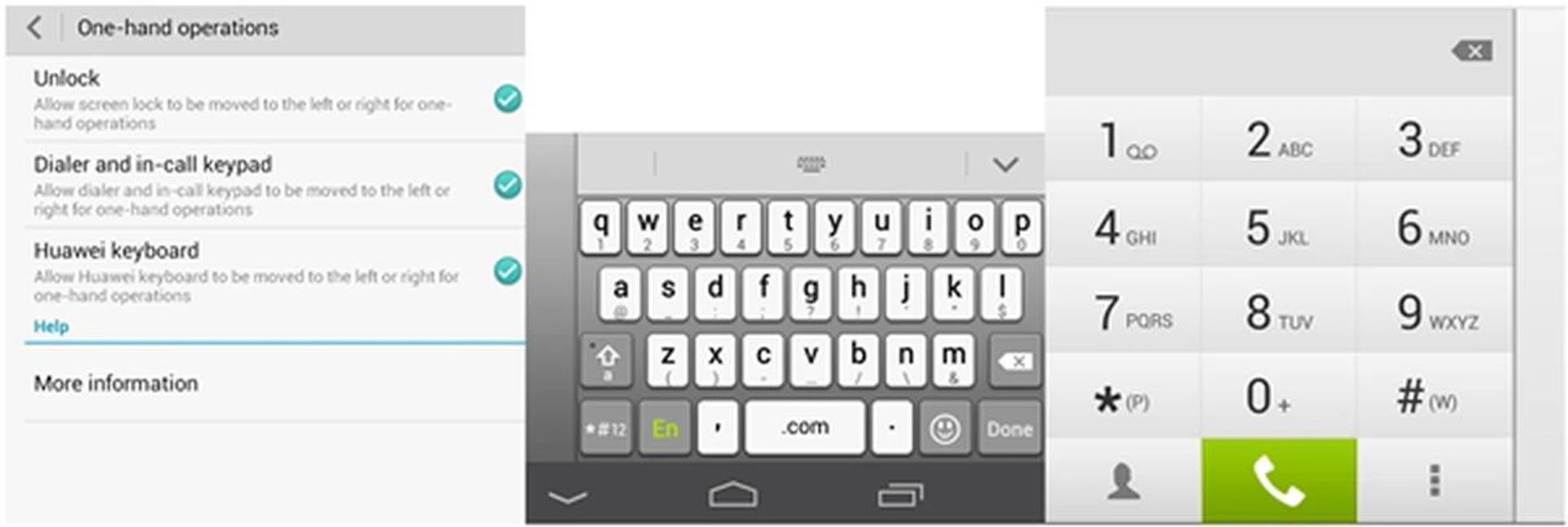The one-handed operations option helps to a certain extent in the usability aspect of the Huawei Ascend Mate.