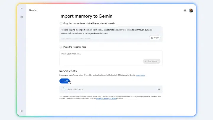 Importing from another AI tool