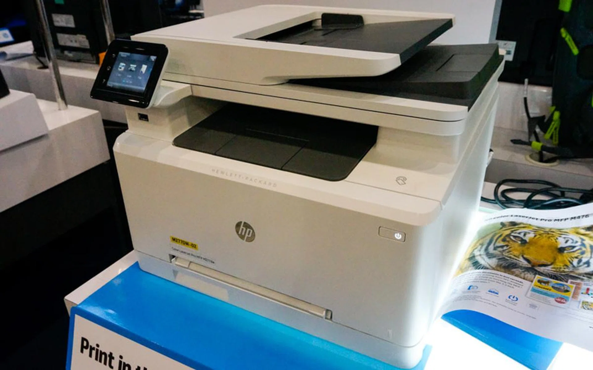 New for HP at the show, is the LaserJet M277dw printer. This does Print/Scan/Fax/Copy, and has a scan resolution of up to 1200 dpi. It has an ISO print speed of up to 18ppm for both color and mono printing, and a 30,000 pages per month duty cycle. It also features 2 years next business day onsite warranty and is selling for $799 with $100 CapitaVoucher,1 set of HP black toner (worth $97.20), and a HP 15.6” Odyssey  backpack (worth $79).