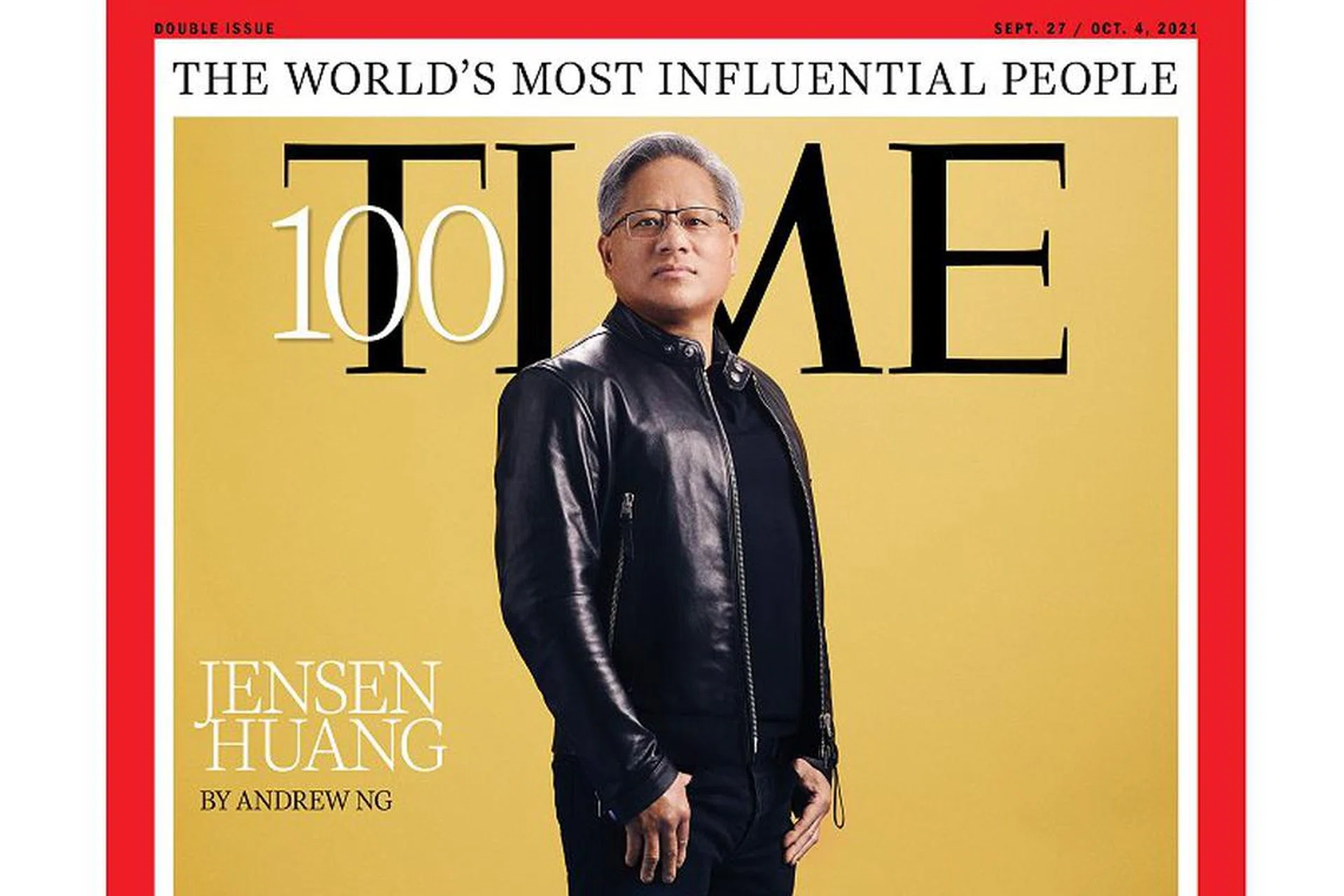 NVIDIA founder and CEO Jensen Huang made it to the 2021 TIME100 list and on the cover, no less.