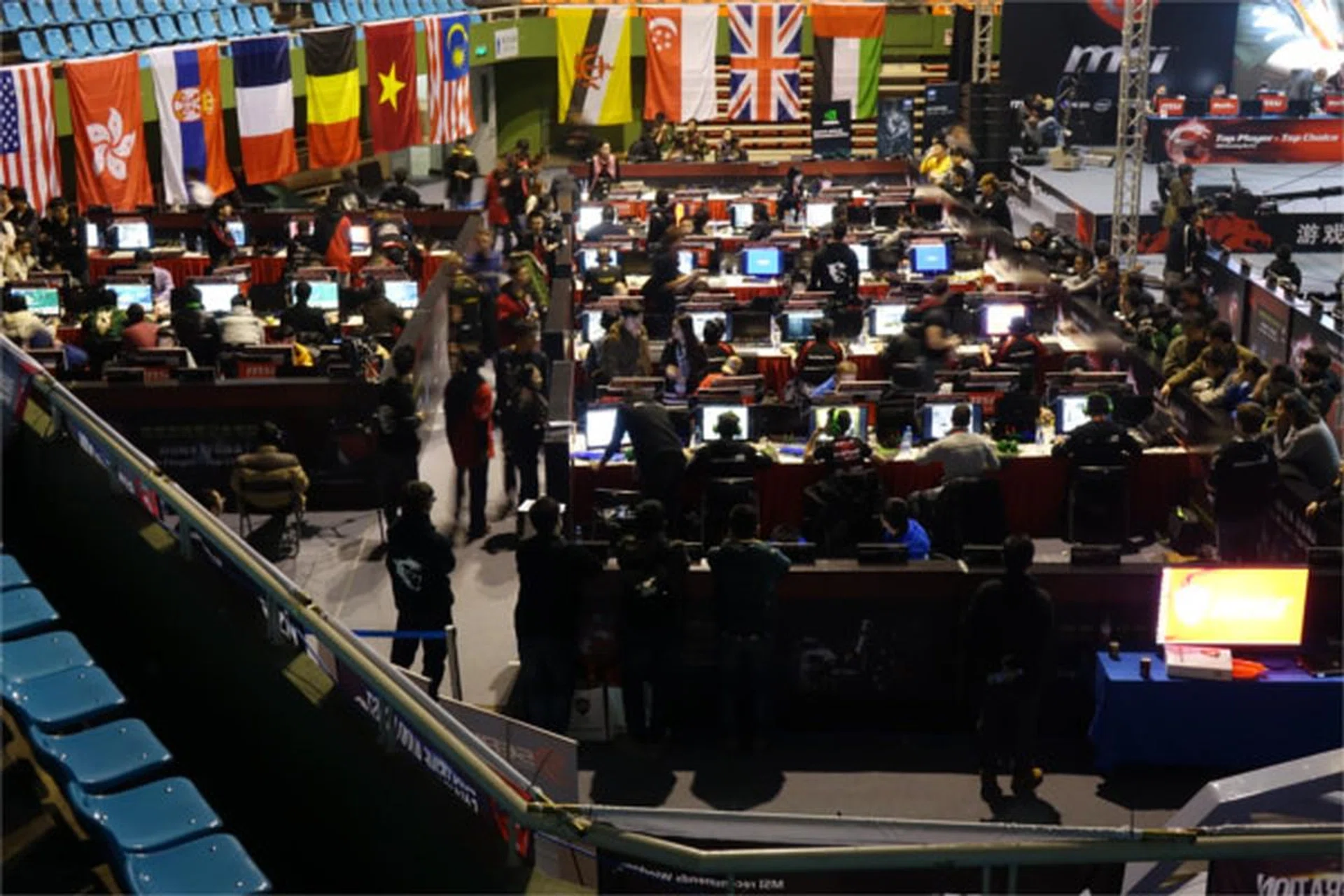 Other matches were being played simultaneously as well on the sides.