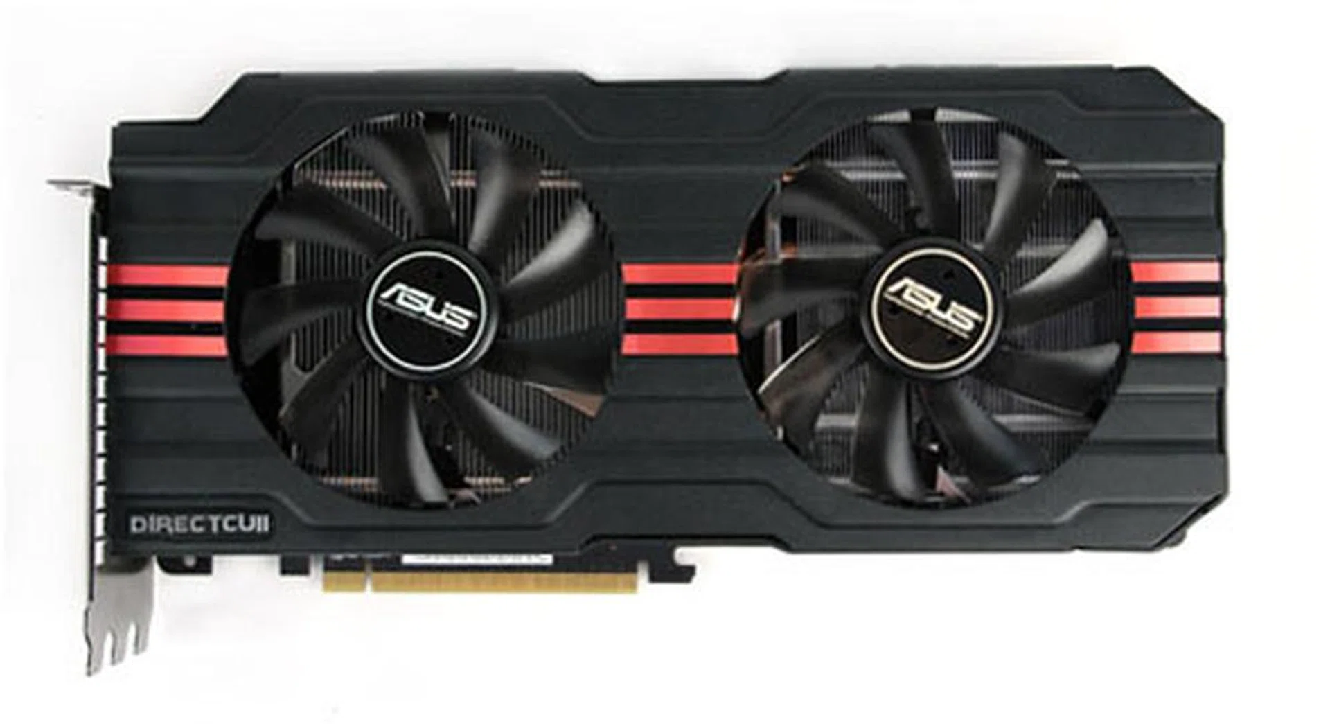 ASUS has added some nice AMD Red racing stripes down the middle of their Radeon HD 7970.