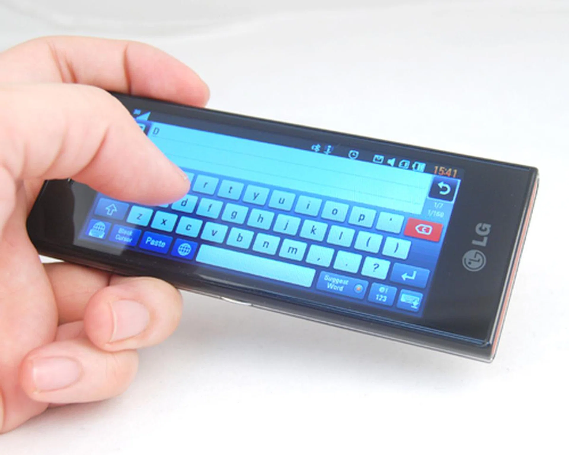 The unusually elongated 4-inch tempered glass screen will be quite a stretch to use, but flip it to landscape mode and all's good.