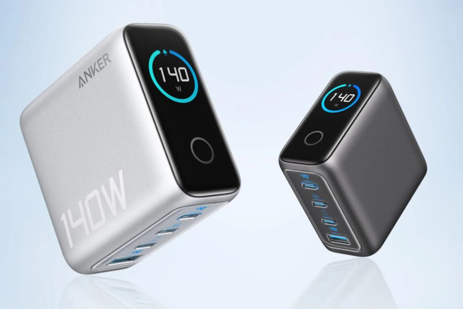 The Anker Charger (140W, 4-Port, PD 3.1) with USB-C cable. Photo: Anker