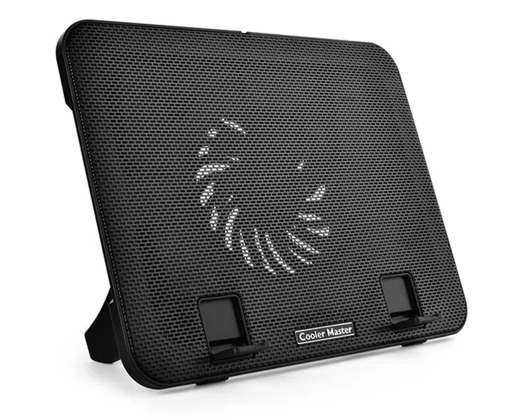 The Cooler Master NotePal I200, a dual-purpose cooling pad for your notebook, and also functions as a stand for your tablet. (Image Source: Cooler Master)