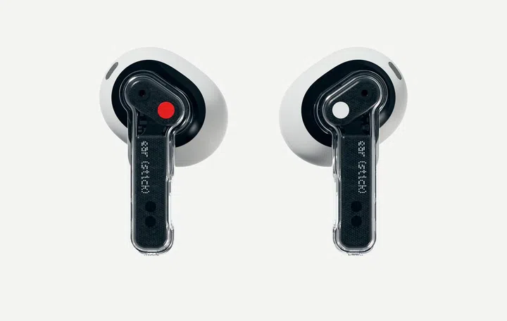 Nothing Ear (stick) with Right on the left side and Left on the right side.