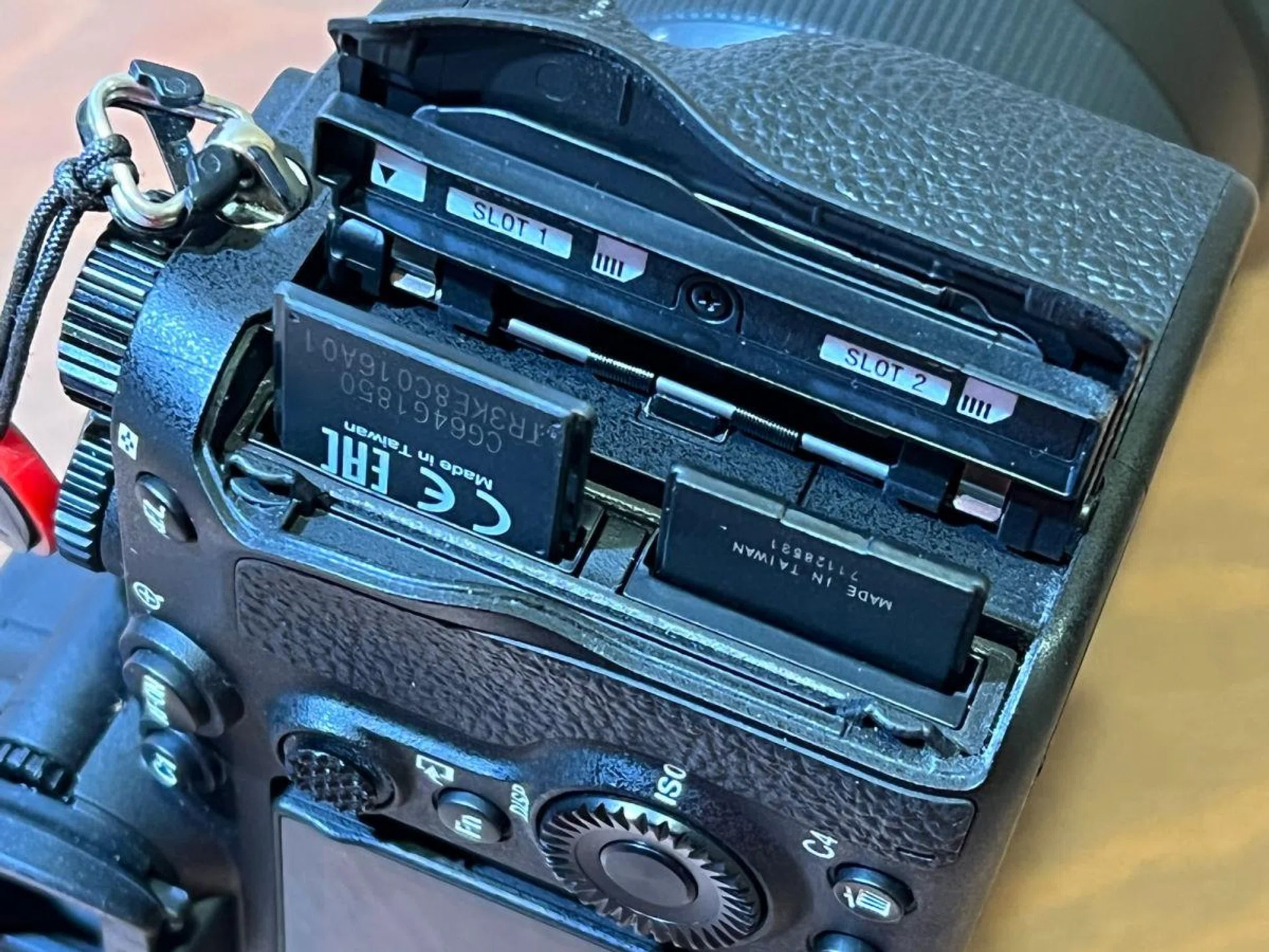 The Sony A7 IV features dual memory card slots supporting SD UHS-II and CFexpress Type A.