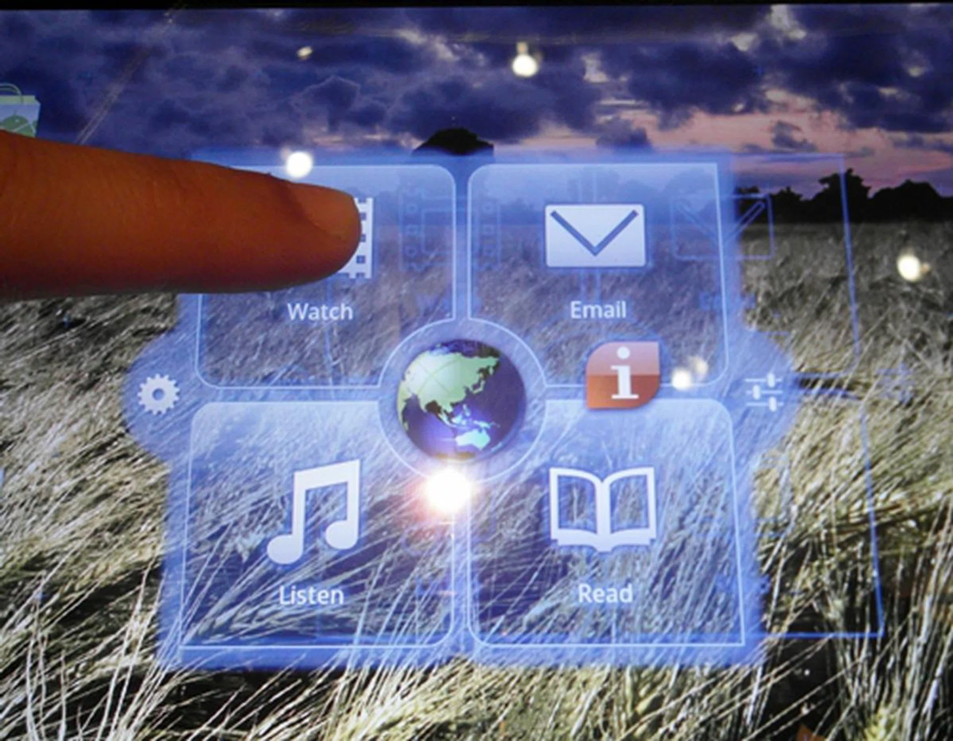 You are free to position the "Launch Zone" app anywhere on the home screen. Tap and hold to move the app.