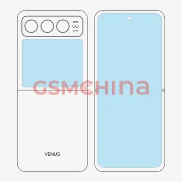 Purported render of the Xiaomi Mix Flip based on leaked information from the factory. <br>Image source: GSMChina.