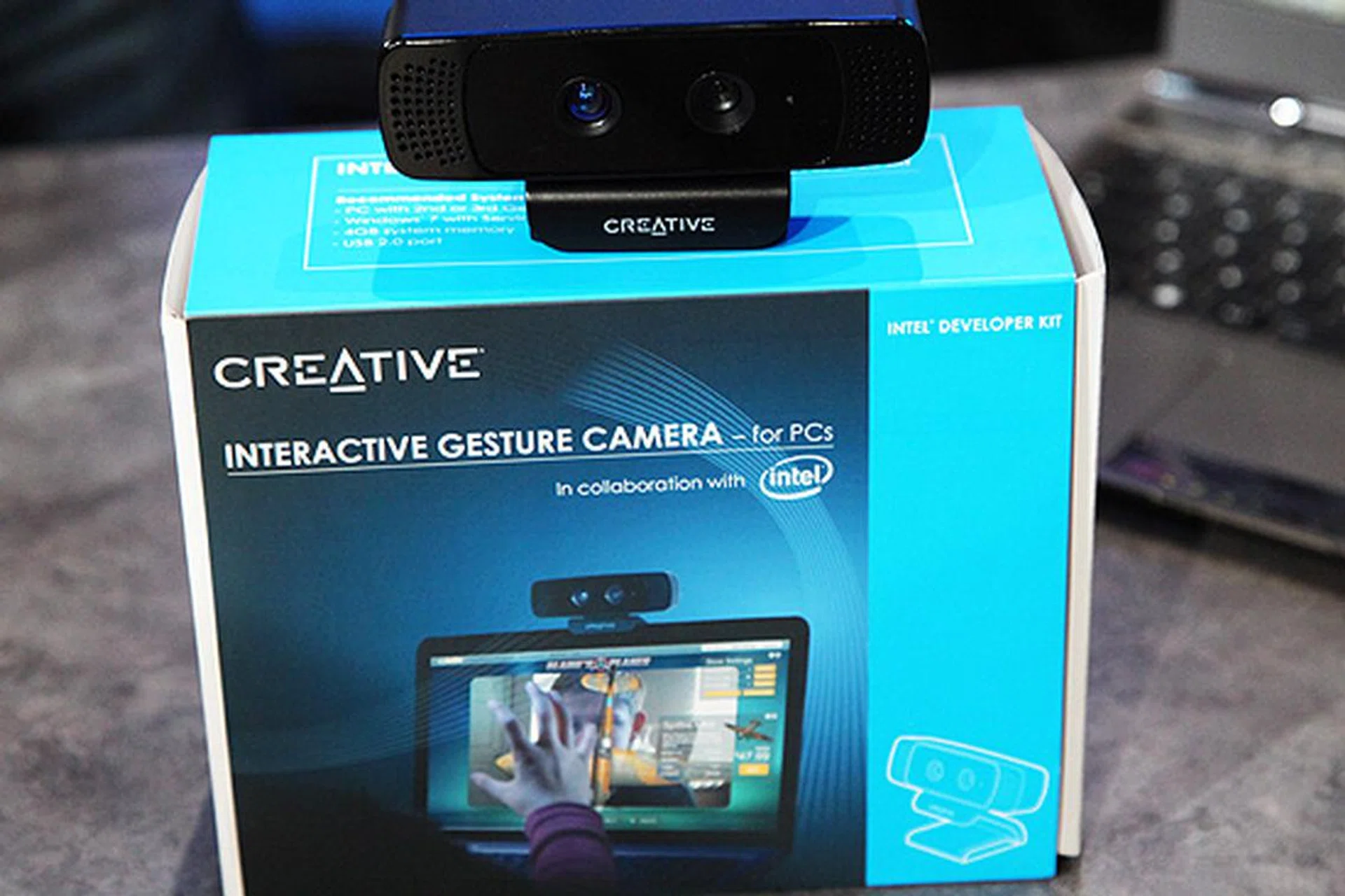 If you want to start developing gesture and facial recognition software, you'll need the Creative Interactive Gesture Camera Developer Kit which will cost you US$149.