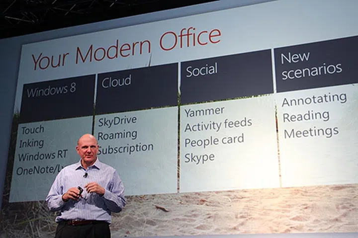 Microsoft CEO Steve Ballmer introduced Office 2013 in July this year.