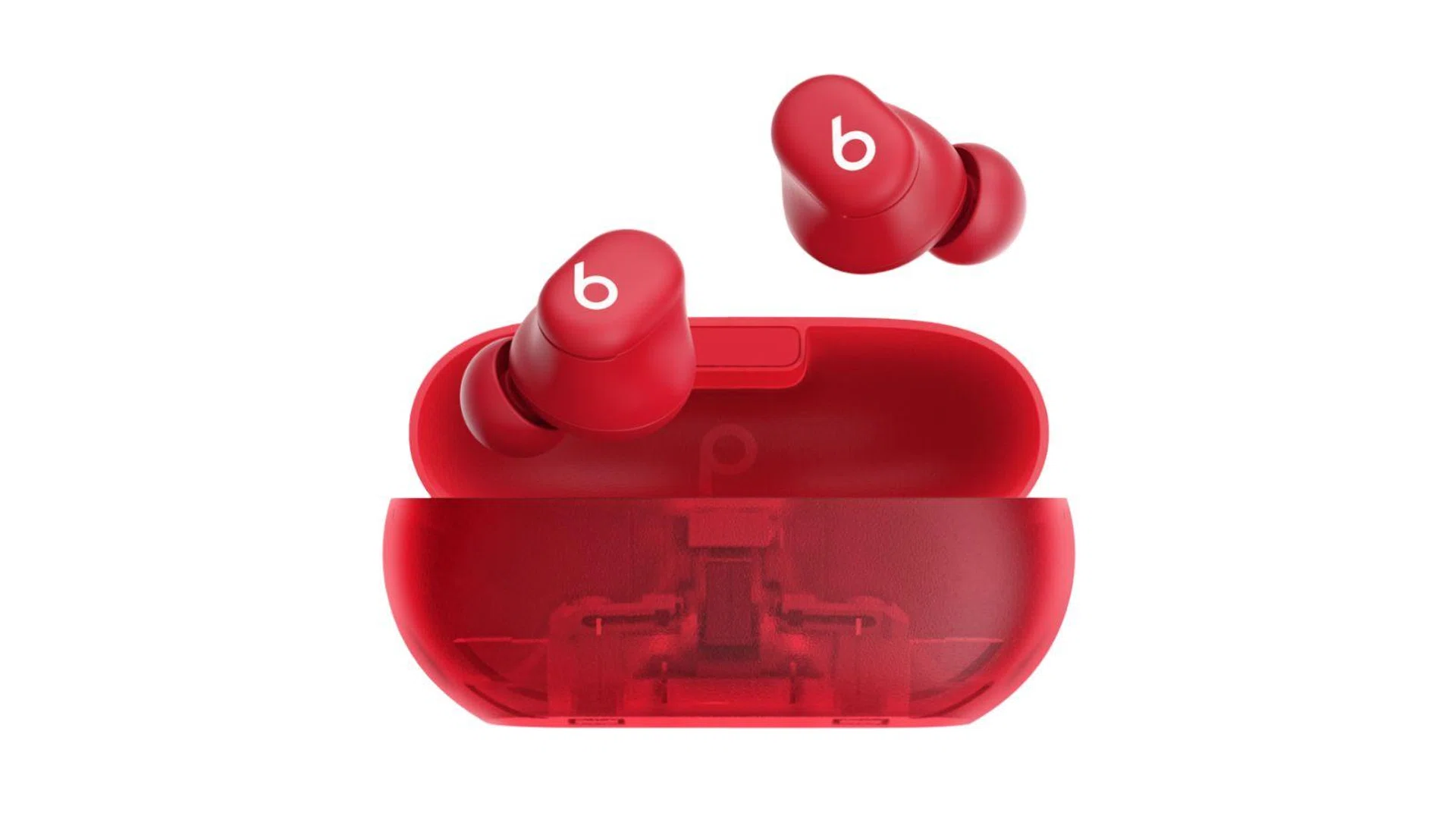 Beats Solo Buds in Transparent Red