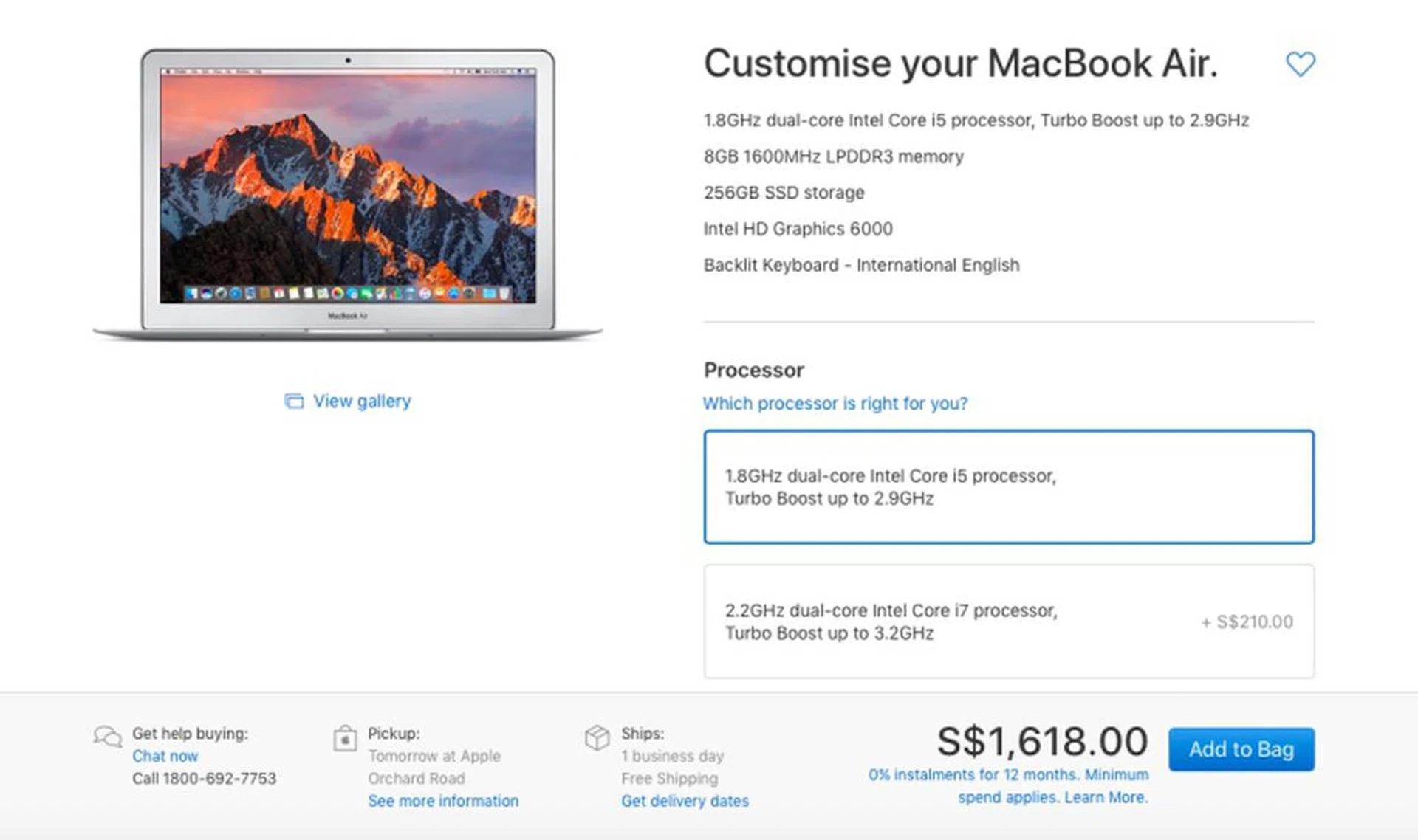 The 13.3-inch MacBook Air