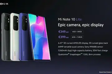Xiaomi Mi Note 10 Lite.