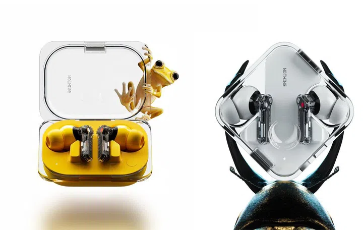 Left to right: Nothing Ear (a), Nothing Ear. Credit: Nothing.