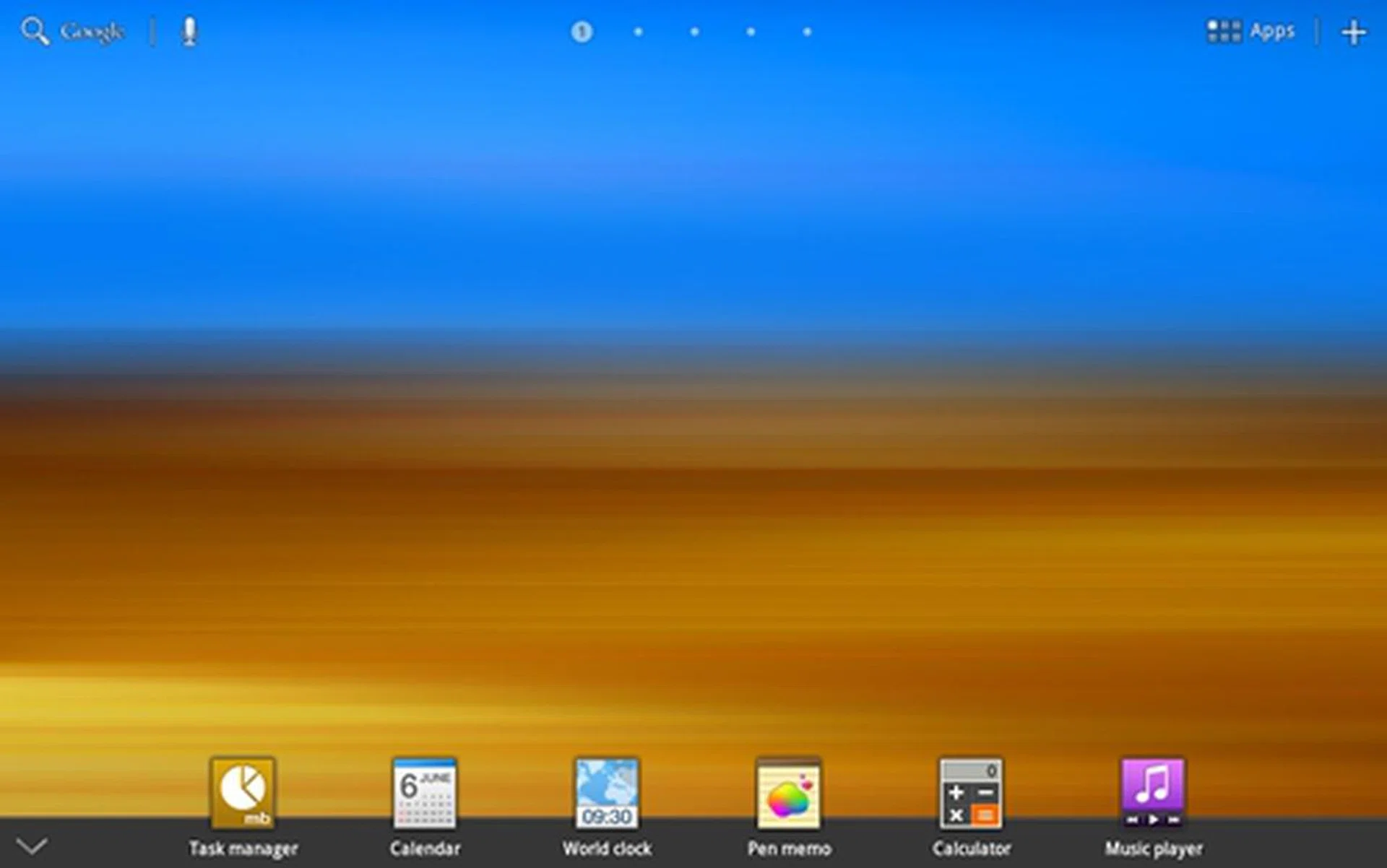 Apps Tray is the second feature of the Samsung TouchWiz. Tapping on the arrow at the centre will reveal six shortcuts (Task Manager, Calendar, World Clock, Pen Memo, Calculator and Music Player). It would have been better if we can personalize the shortcuts.