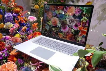 The new 15-inch Surface Laptop 3 in an all-aluminium finish.