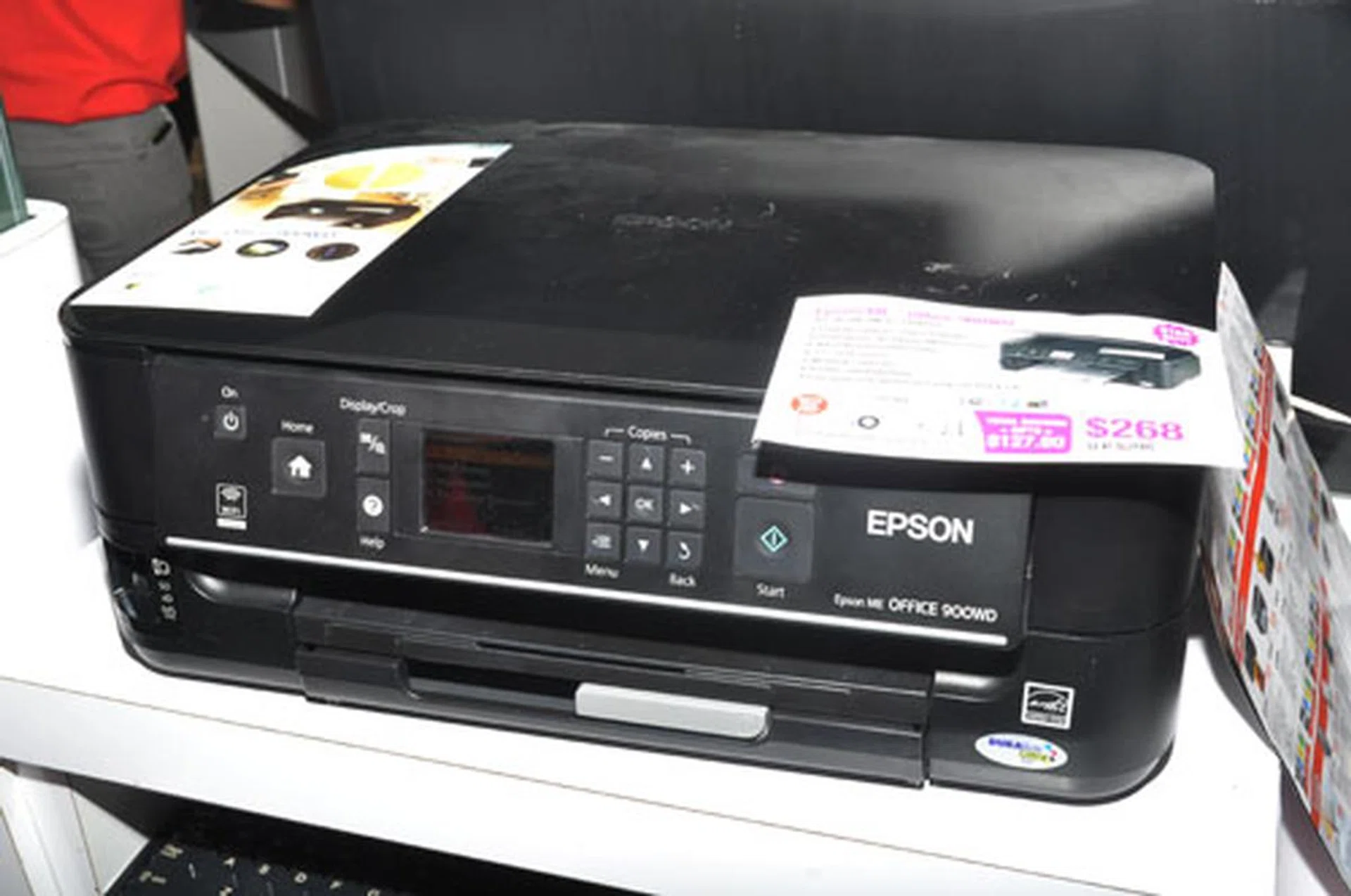 The Epson ME Office 900WD is an AIO inkjet printer with wi-fi, memory-card slots and double-sided printing, only $268 from the usual $298.