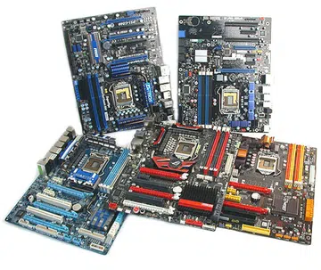 The top P55 motherboards from five vendors, ASUS, ECS, Gigabyte, Intel and MSI. 