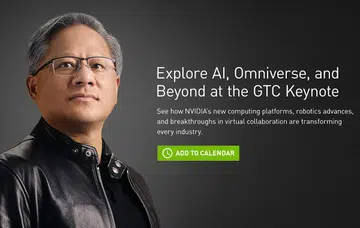 Jensen Huang, CEO of NVIDIA, posing next to his GTC 2022 keynote invitation.