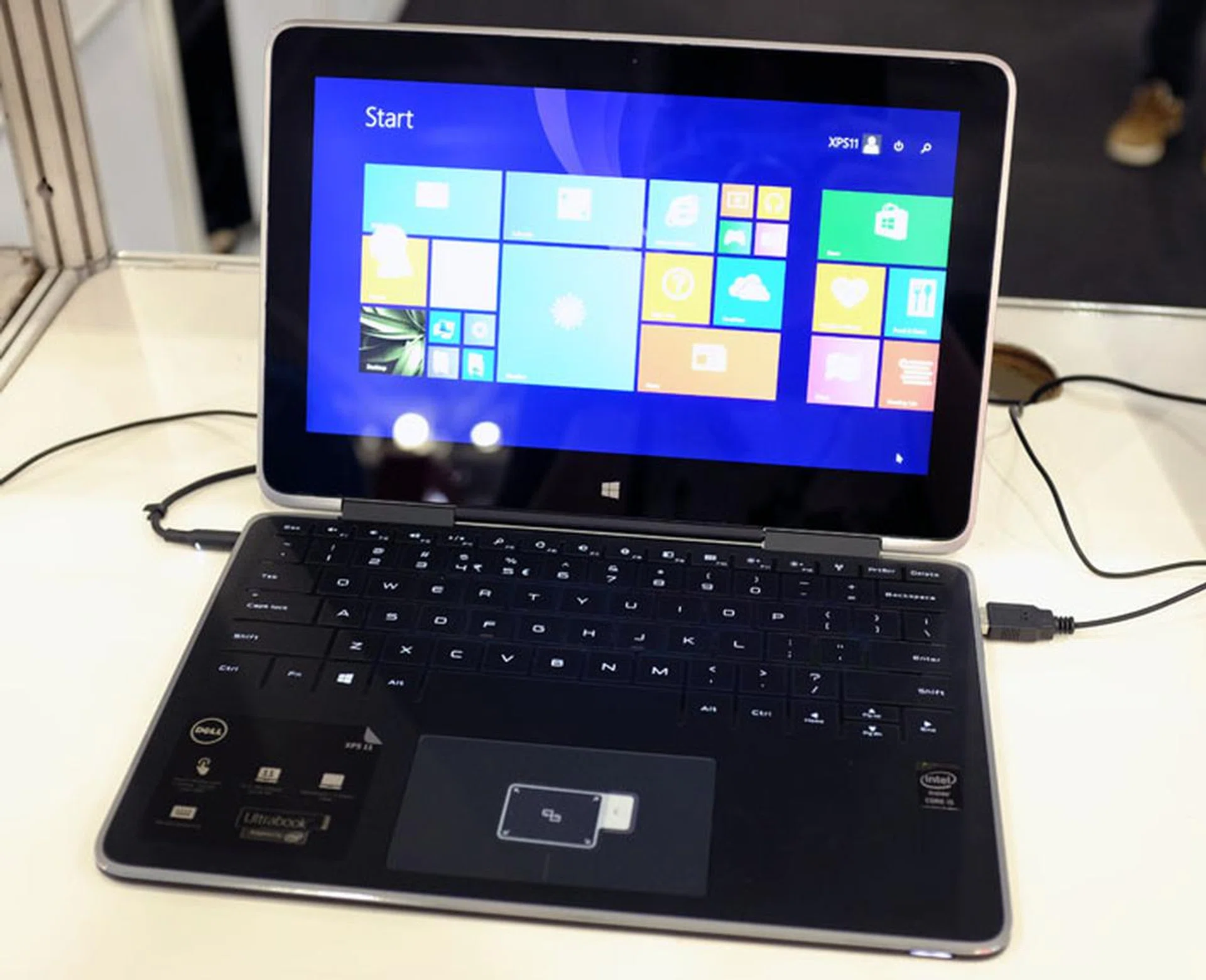 The 11.6-inch Dell XPS 11 has a 360-degree hinge that lets it flip into a handy tablet mode. Despite its diminutive size, it has an ultra high-res QHD 2,560 x 1,440-pixel resolution display. This model has a Core i5-4210U processor, 4GB RAM, and a 128GB SSD. Going for $1,999.