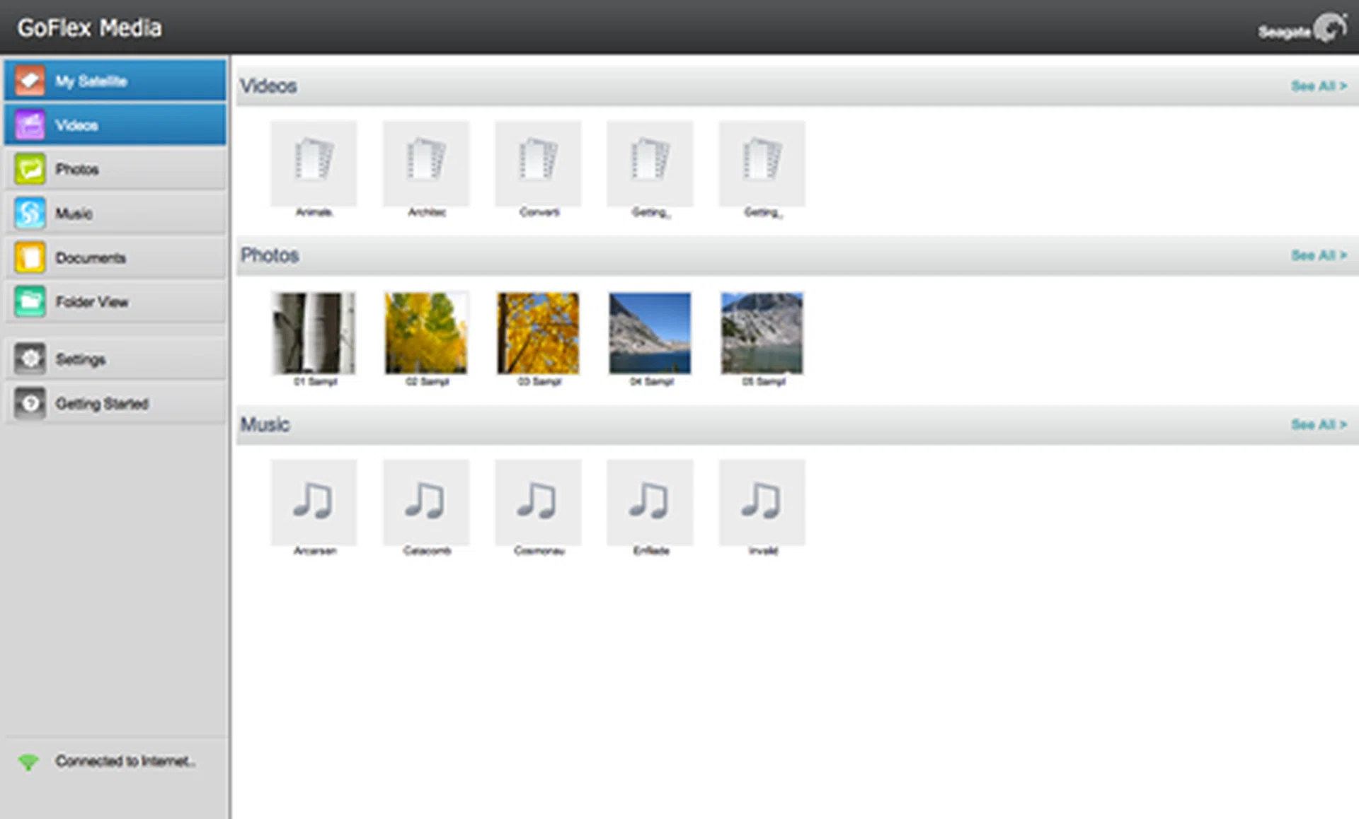 Using a web browser to access the GoFlex Satellite, we found that its menu was very easy to use and navigate.