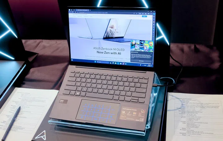 The new ASUS Zenbook 14 OLED features Intel's latest Core Ultra "Meteor Lake" processors.