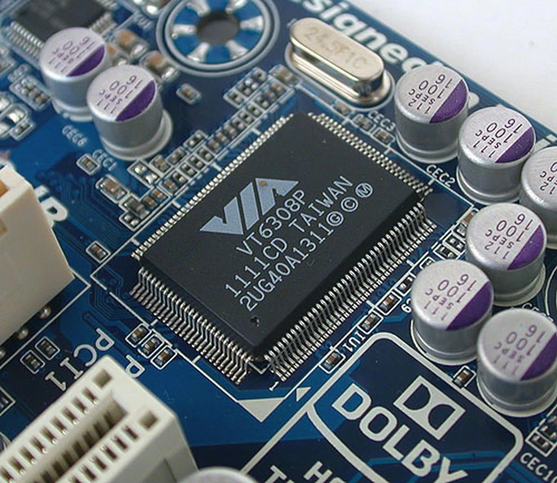 FireWire support remains on this microATX board, with VIA once again the provider. 
