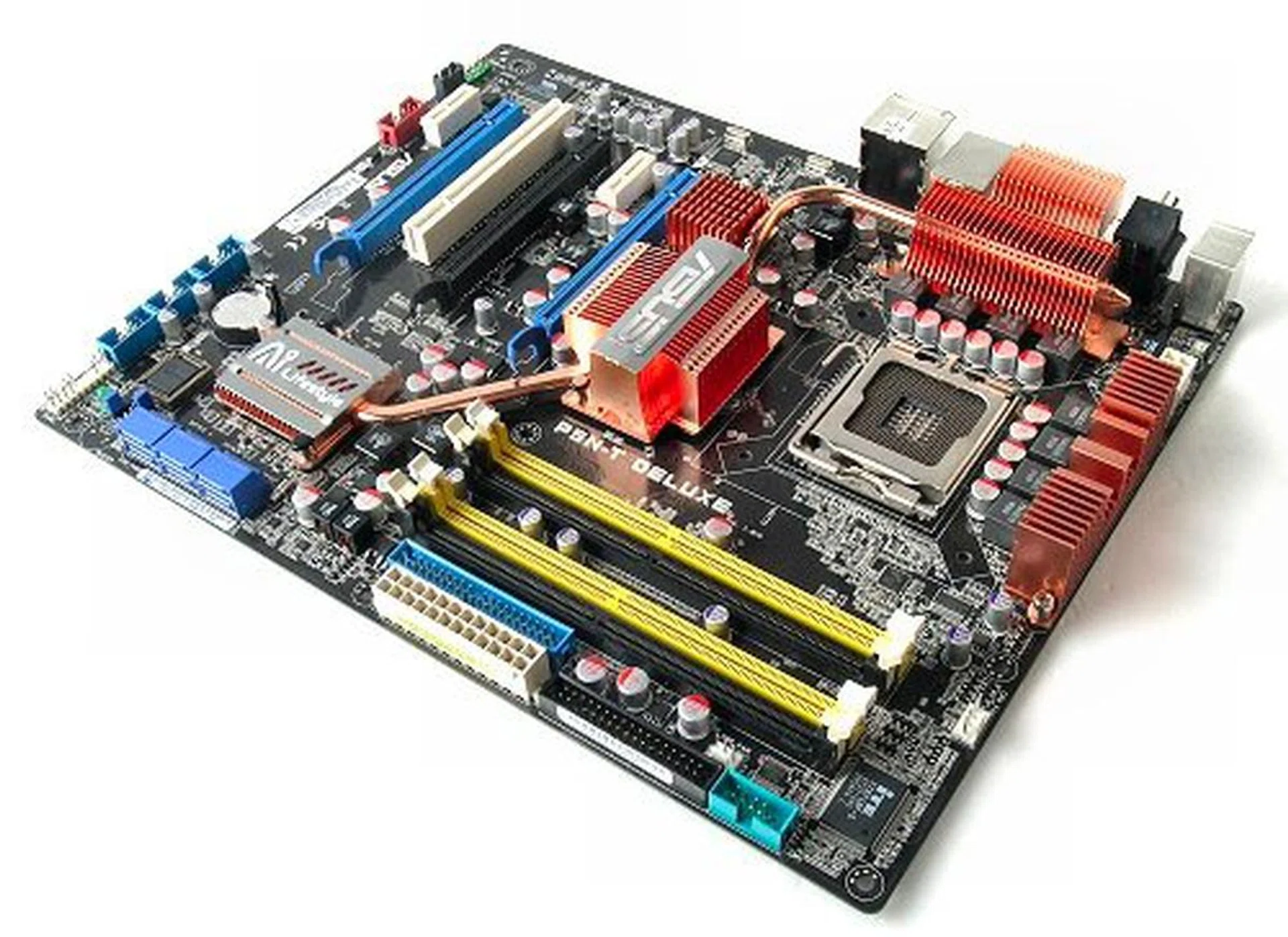 If SLI is something you absolutely require, the P5N-T Deluxe can probably be considered, but for everything else, any of the mentioned ASUS Intel 3-Series boards would probably do a better job.
