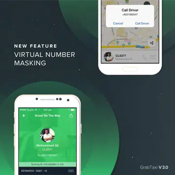 Number masking uses a virtual number that doesn't display your personal one to the driver or passenger you've engaged.