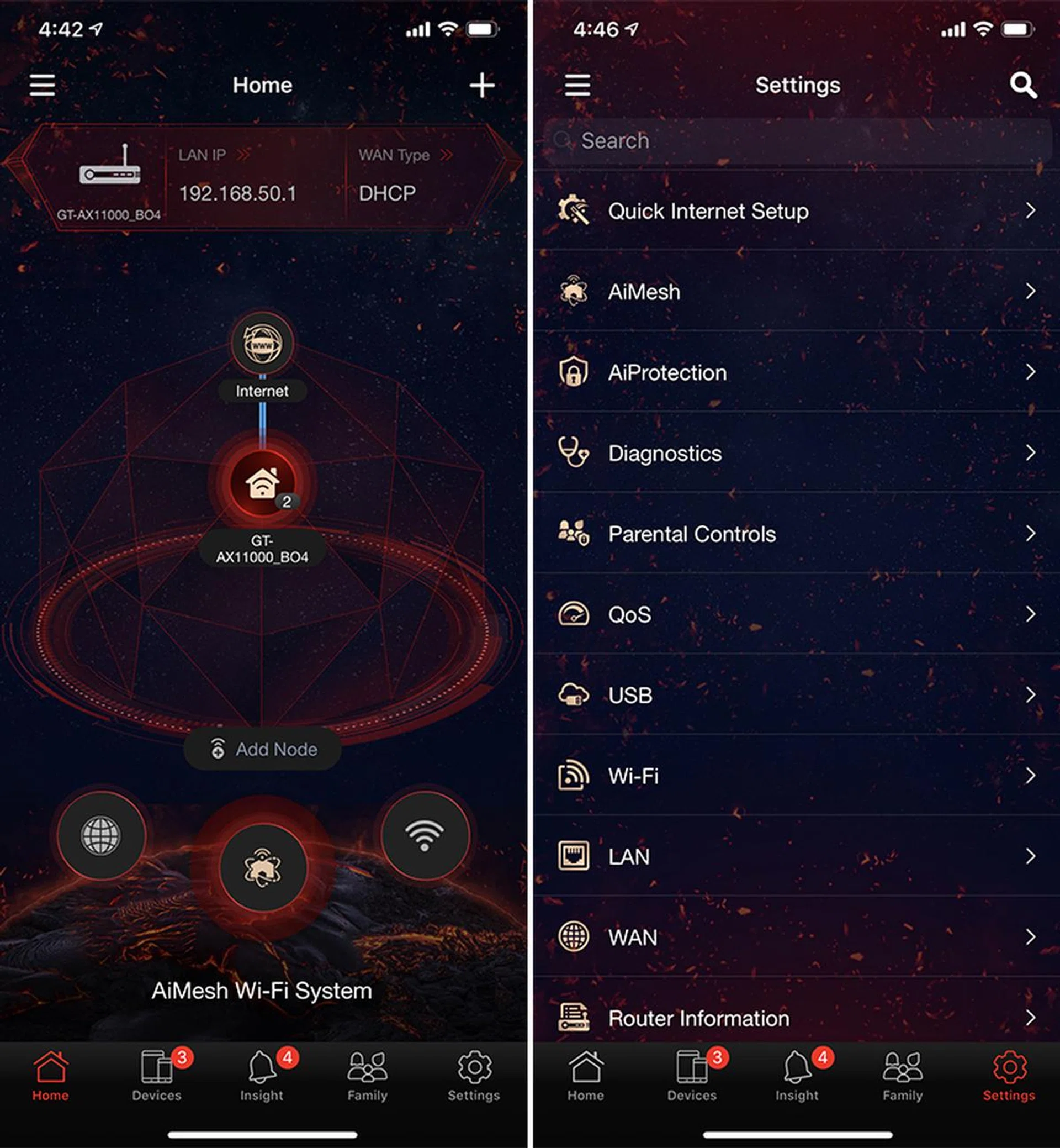 The ASUS Router app is the most full-featured.