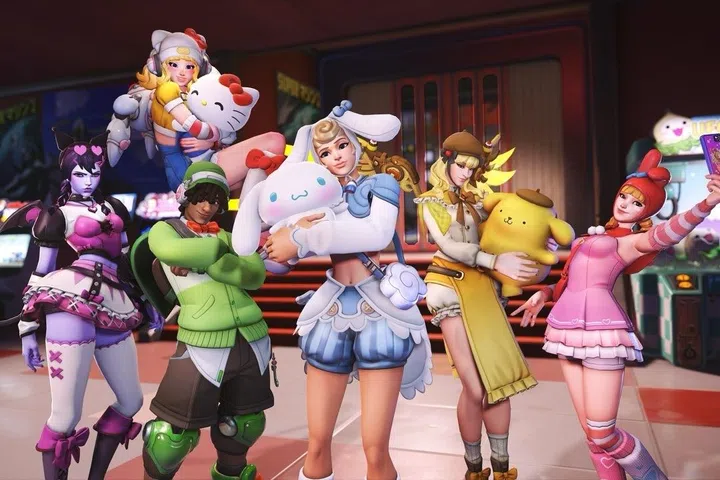 Image of the cast in Hello Kitty Collab Skins