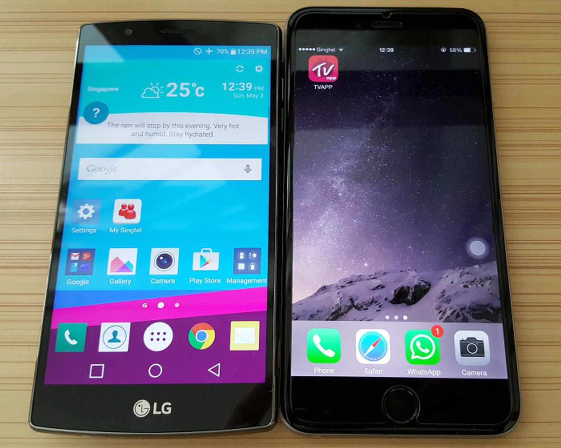 The LG G4 is noticeably shorter than the Apple iPhone 6 Plus even though both phones sport 5.5-inch displays.