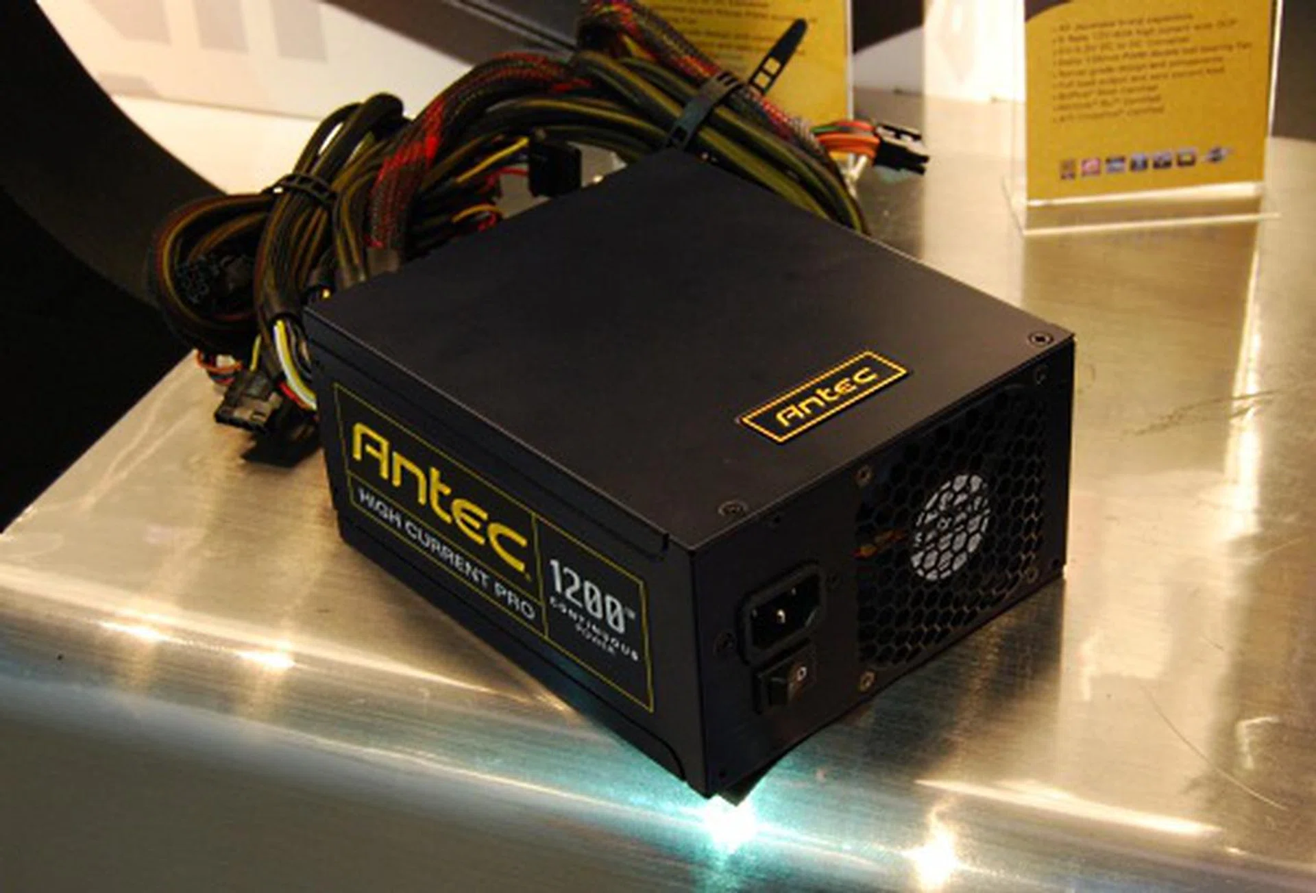 Antec's new High Current Pro (HCP) series of PSUs are 80 PLUS Gold certified, and uses Japanese brand capacitors and even the PWM fan, This model is rated at 1200W but there are more performance enthusiast wattages like 850W in the lineup. 
