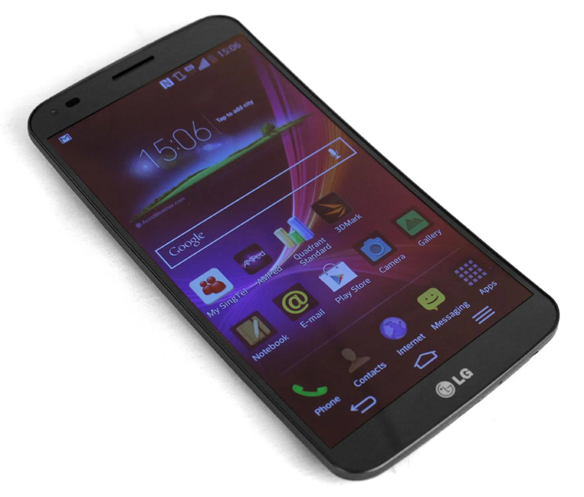 It's a curved display, but LG hasn't added anything special you can do with it.