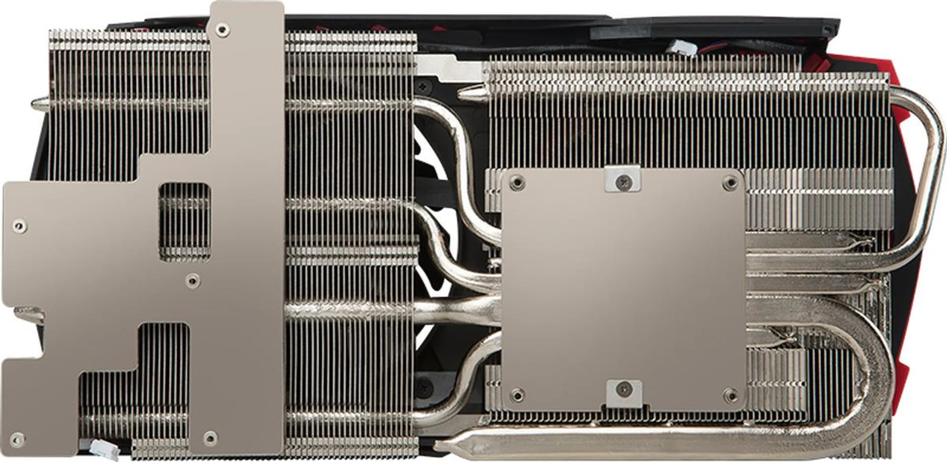 The Radeon RX 580 has extra heatsinks placed above the VRMs and GDDR5 memory. (Image Source: MSI)