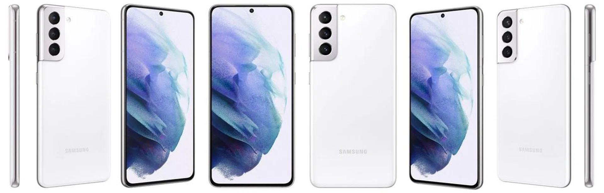 The Samsung Galaxy S21+ 5G in Phantom Silver. <br>Image source: @evleaks