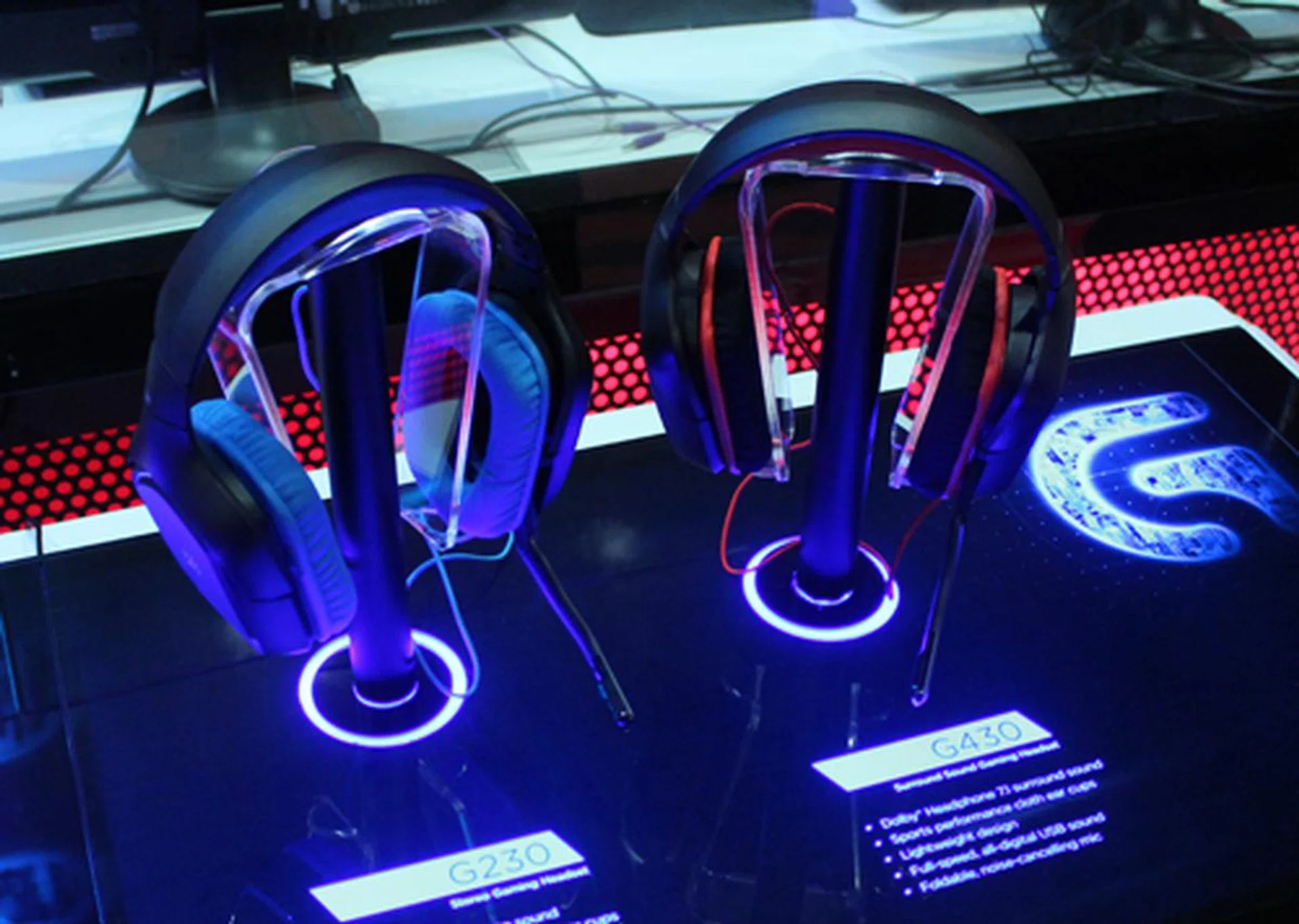 Both the new G-series Headsets in all their glory.