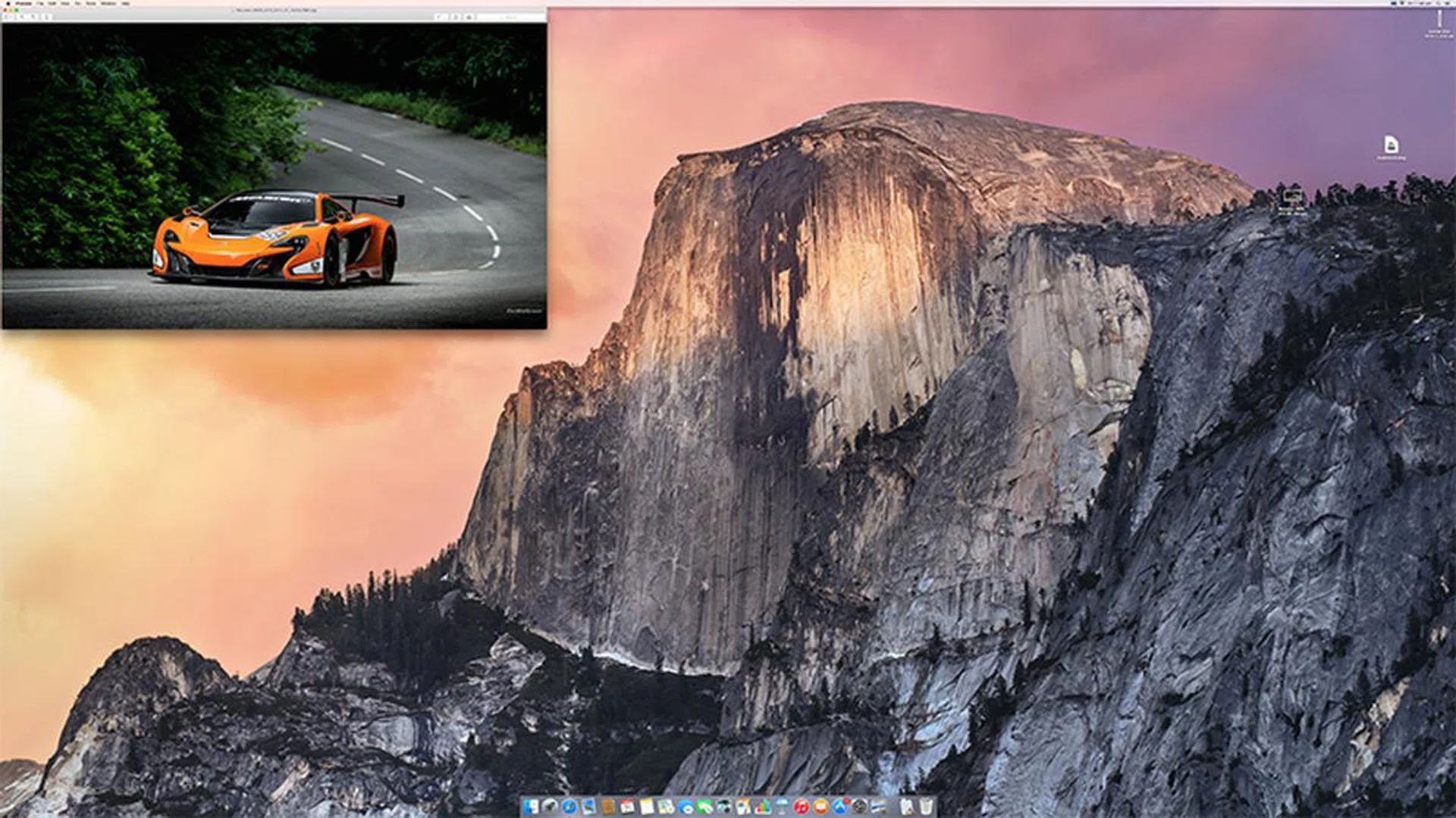 Here's a screenshot to illustrate the difference between 5K and Full-HD. The image in the top left corner is a Full-HD photo. Look at how much more desktop space there is.