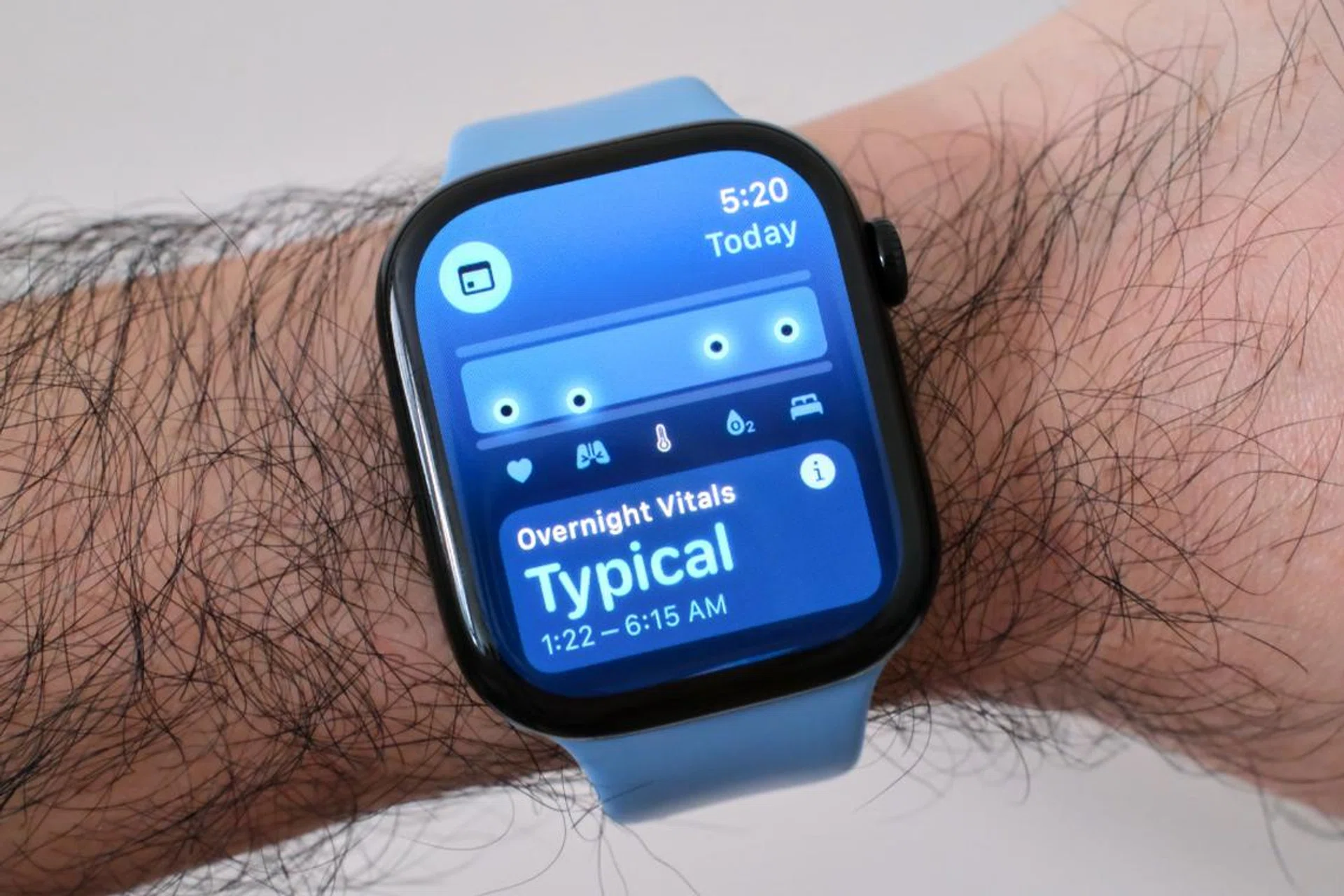 The Vitals app as seen on Apple Watch Series 10. Photo: HWZ.