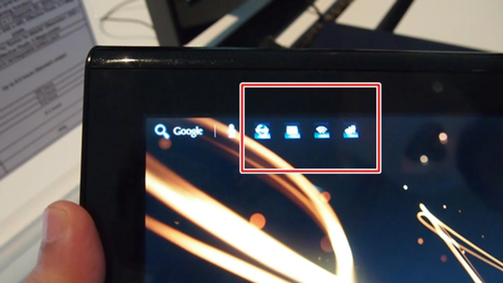 On the top left hand corner, you will see four shortcuts ( Browser, Mail, Remote Control and Reader). 