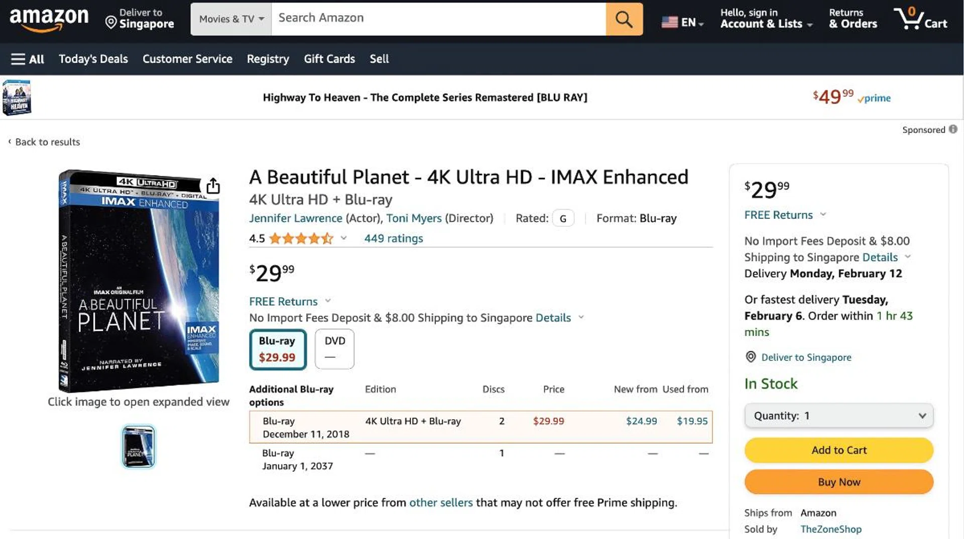 Besides streaming sites, you can also buy IMAX Enhanced content. 