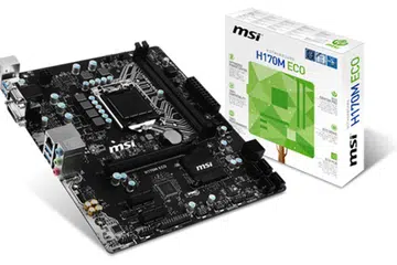 The MSI H170M Eco micro-ATX motherboard is one of the three second-generation Eco series boards that MSI just announced. (Image Source: MSI)